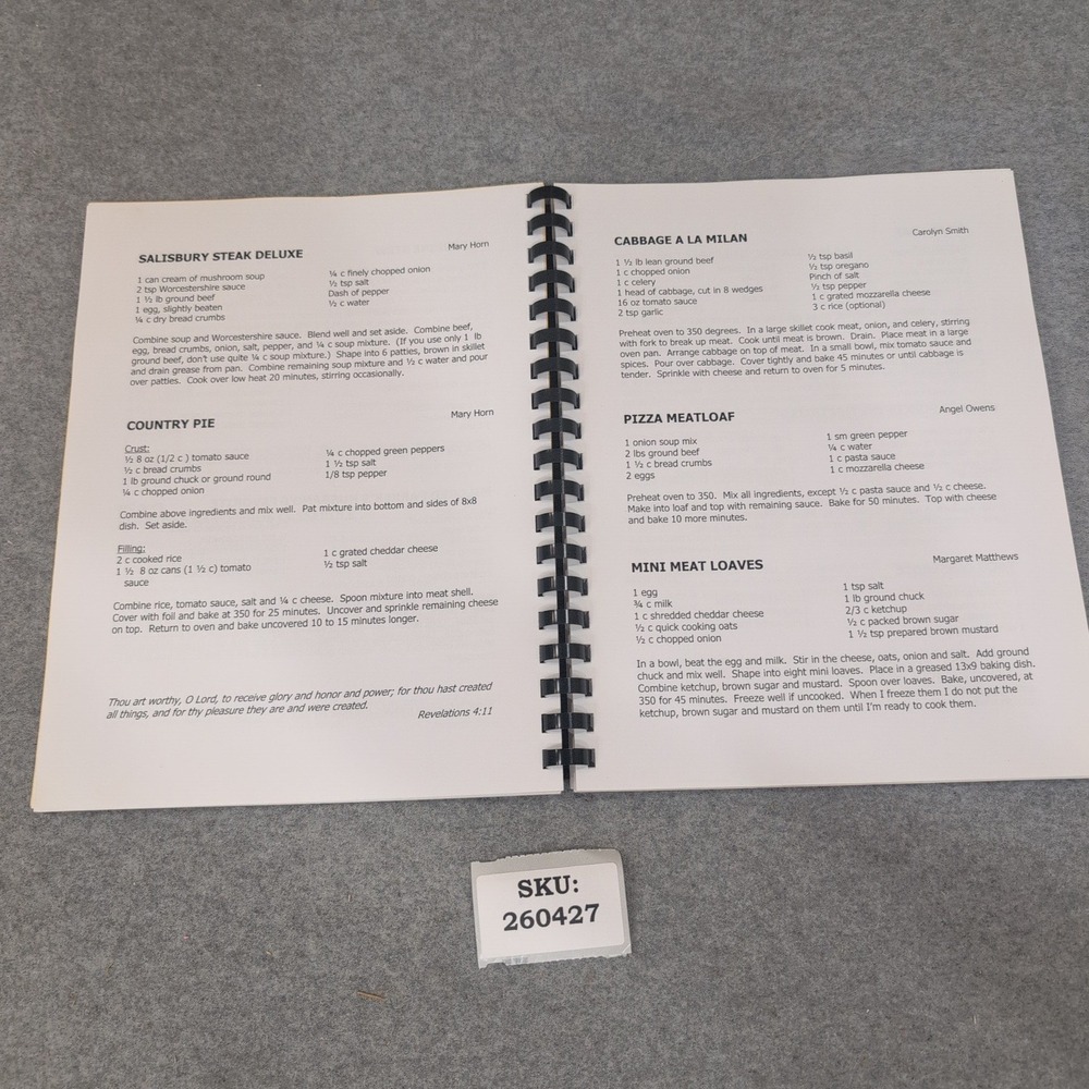 Lineville Baptist Church Cookbook 2009 Alabama Community Recipes White Spiral‎ - Picture 2 of 2